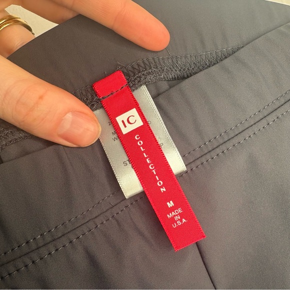 IC Collection by Connie K Button Hem Slim Crops in Charcoal Gray Size Medium - Picture 5 of 7